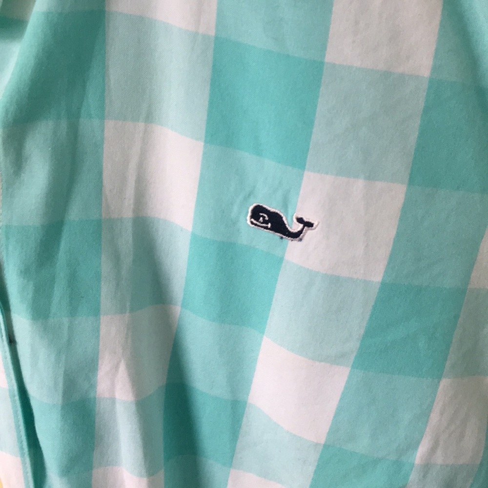 Vineyard Vines Turquoise Gingham Button Down - image 3